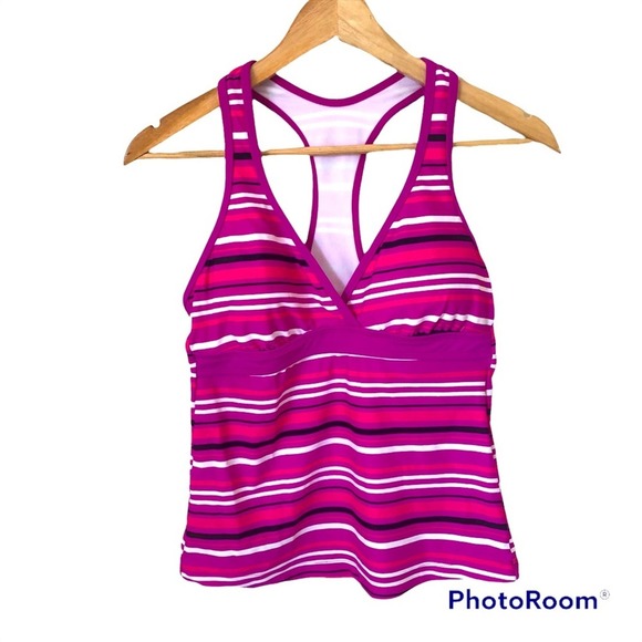 New without tags Cabelas Swim Tankini Top Striped Woman’s Size M - Picture 1 of 5